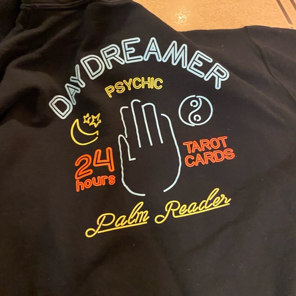 ARTIST UNION DAYDREAMER HOODIE size small tarot cards palm reader double sided - Picture 10 of 11